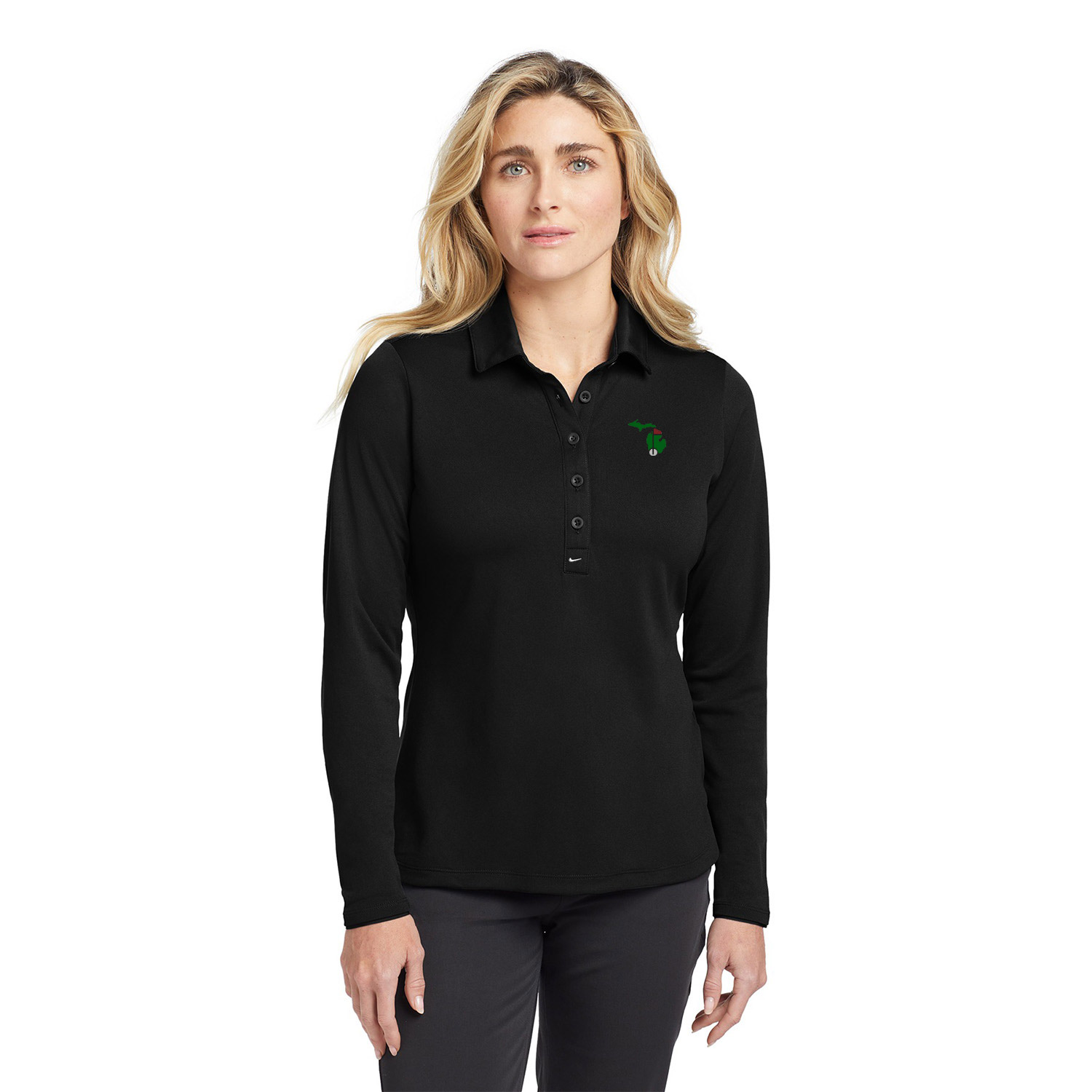 Nike Long Sleeve Dri-FIT Stretch Tech Polo - Image 2