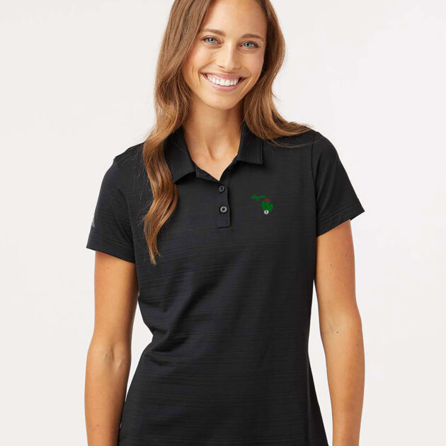 Ladies Adidas Textured Stripe Polo