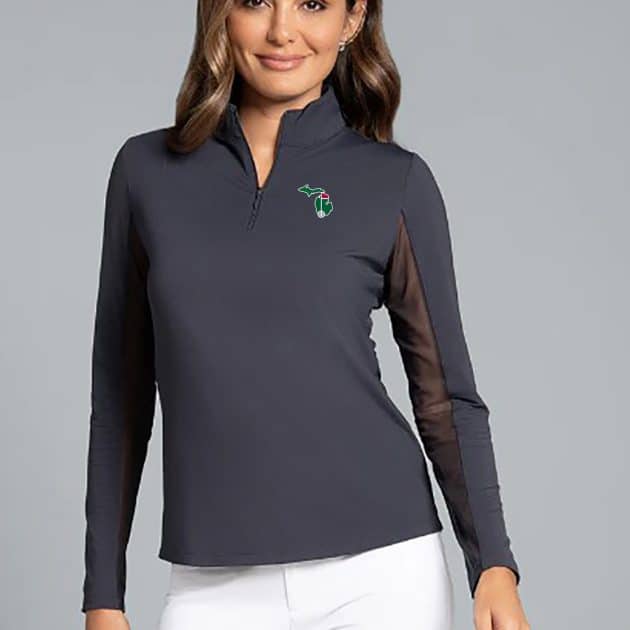 IBKUL Solid Long Seeve Mock Neck