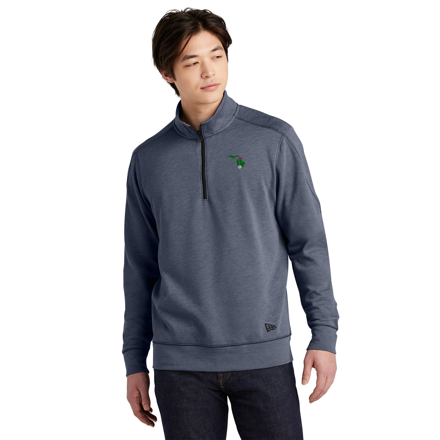 New Era Tri-Blend Fleece Quarter Zip - Image 5