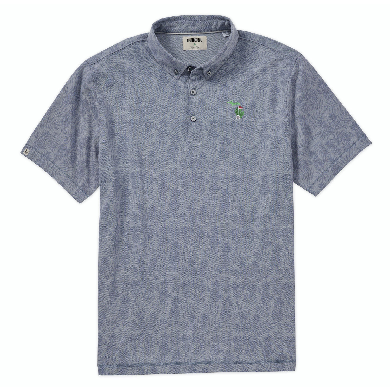 Men's Linksoul Oxford Pineapple Print Polo