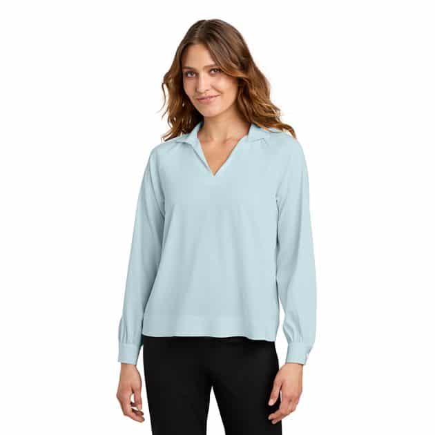 Mercer+Mettle Women's Long Sleeve Buttery Soft Popover Blouse